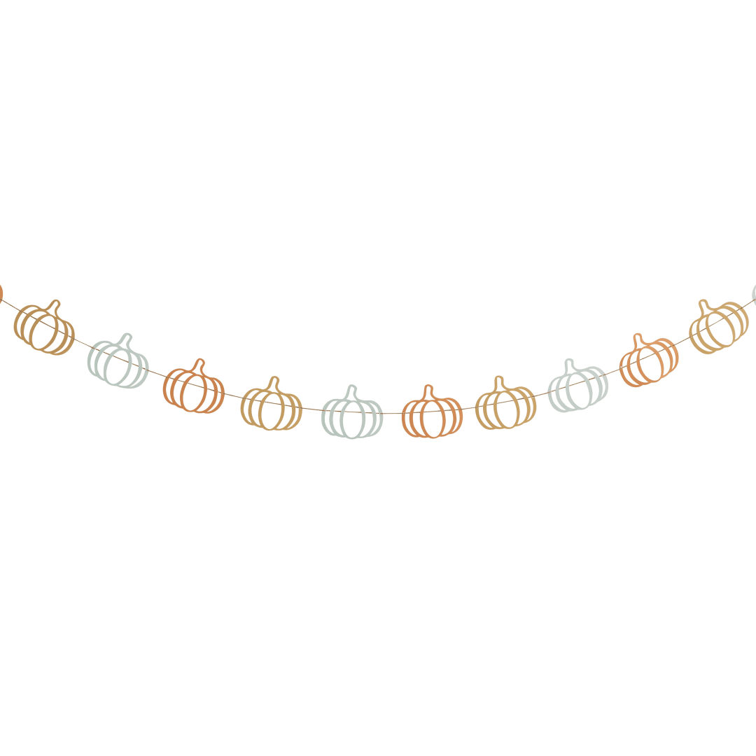 Playful Turkey Cutout Pumpkin Banner, 6 ft