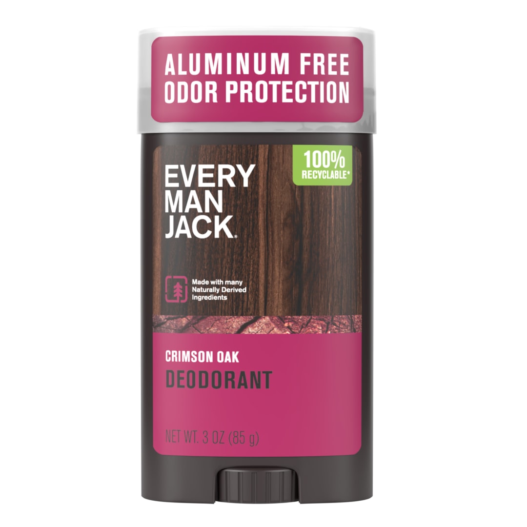 Every Man Jack Crimson Oak Aluminum-Free Deodorant for Men, Naturally Derived, 3 oz
