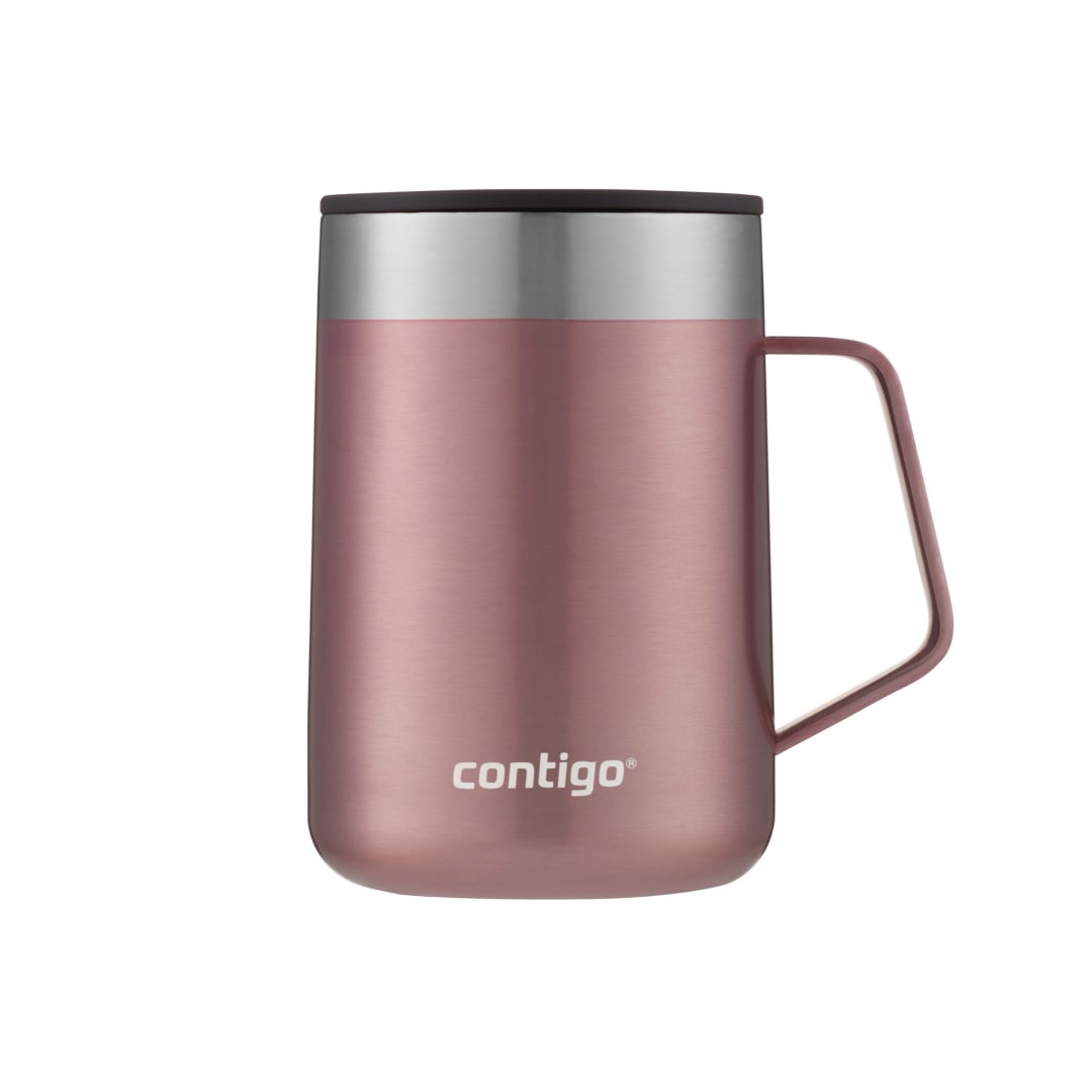 Contigo® Streeterville, Taza de Acero Inoxidable con Asa, 414 ml, Rosado