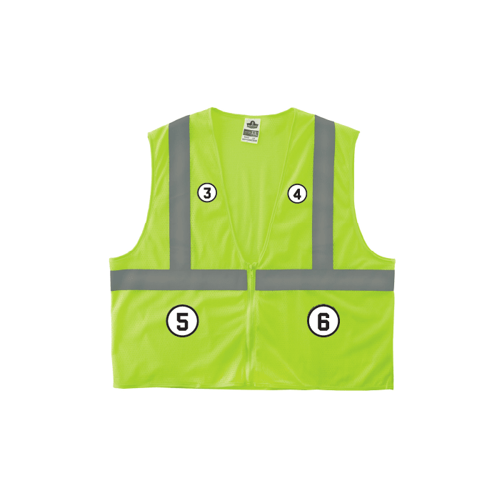 GloWear 8205Z Hi-Vis Safety Vest - Type R, Class 2 - Zipper, No Pockets