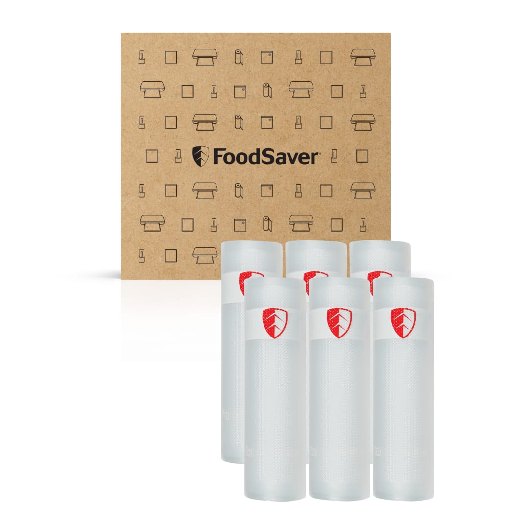 FoodSaver Vacuum Sealer Rolls, 6 Pack, 8" x 13.3' Rolls, BPA-Free Custom Size Storage Bags