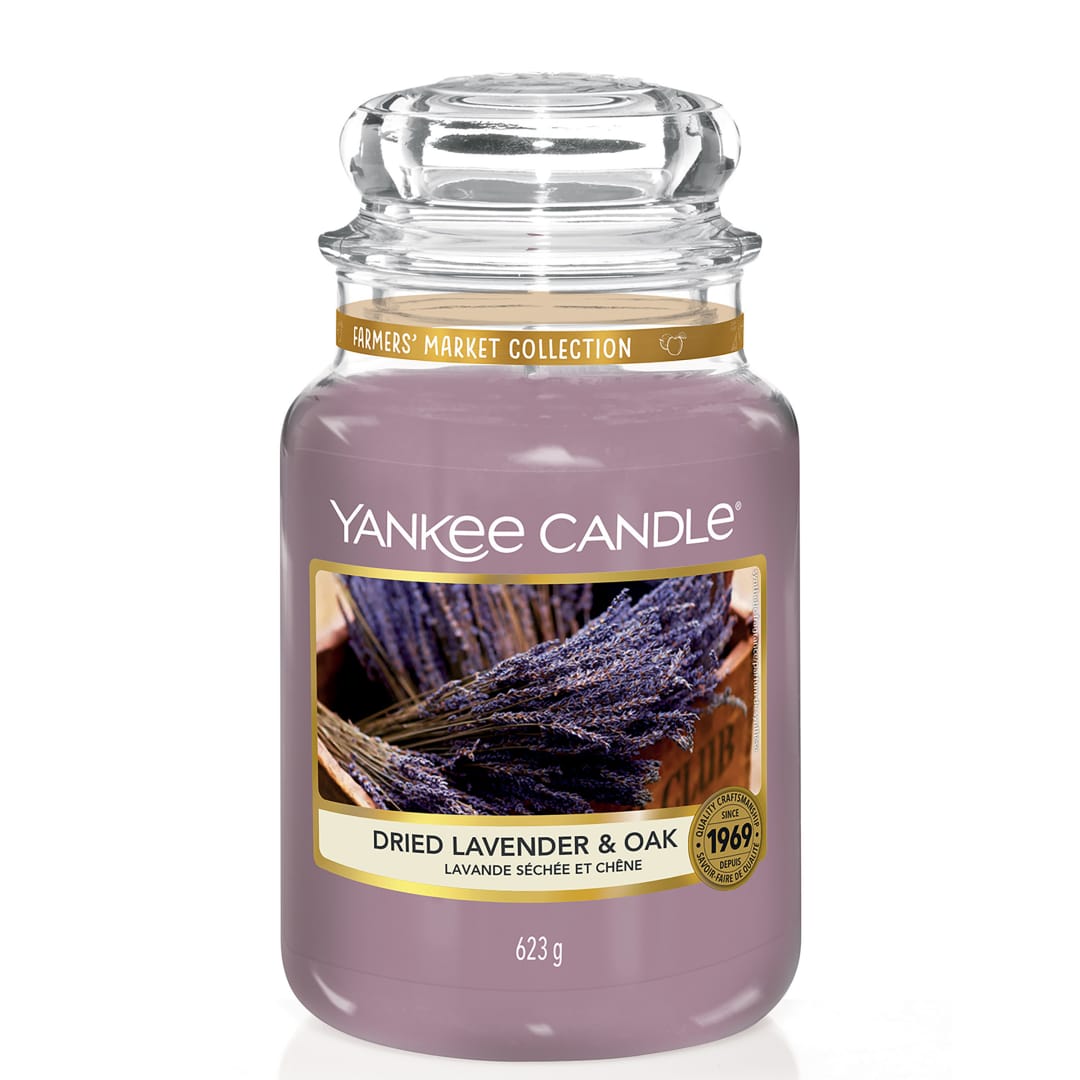 Yankee Candle Vela aromática | Lavanda Seca y Roble vela en tarro grande | Velas de larga duración: hasta 150 h | Regalos perfectos para mujeres