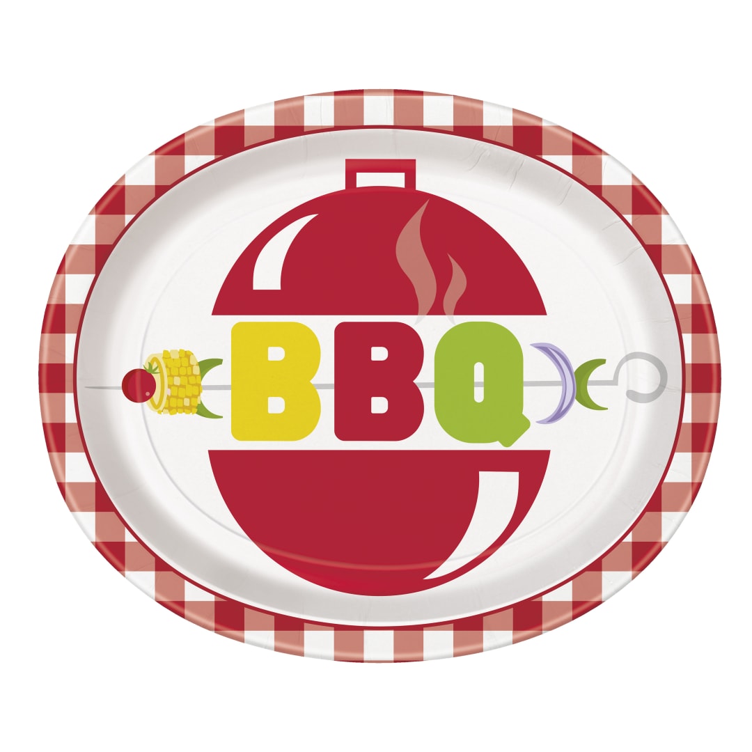 Classic BBQ Oval Plates, 8ct