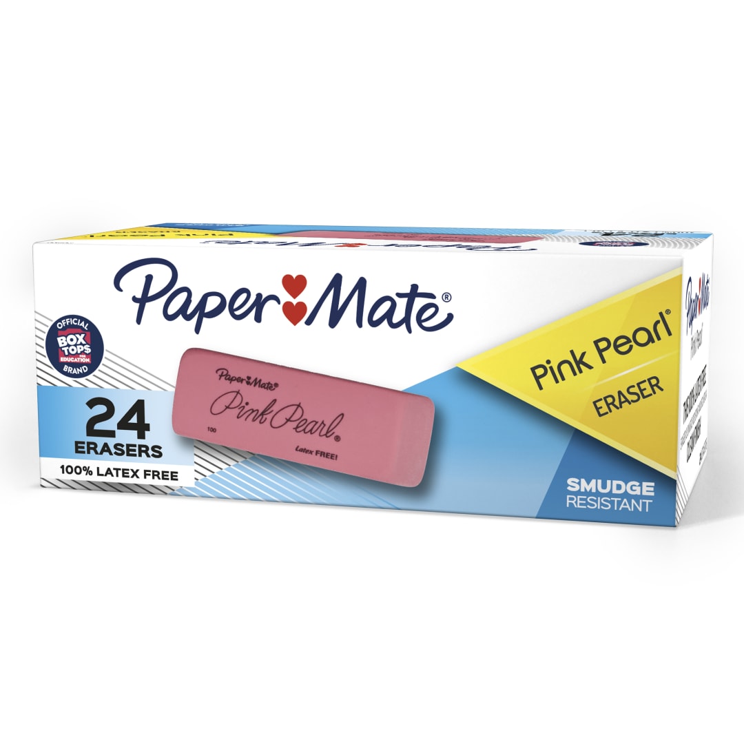 Paper Mate® Pink Pearl Erasers, Medium, 24 Count