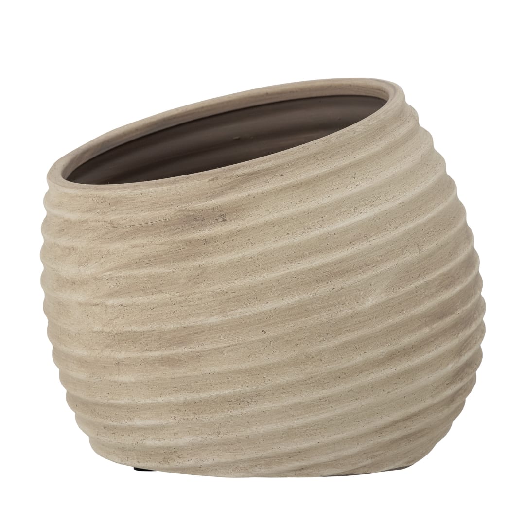 82057599 - Cimmy Deco Flowerpot, Brown, Terracotta STOCK: 98