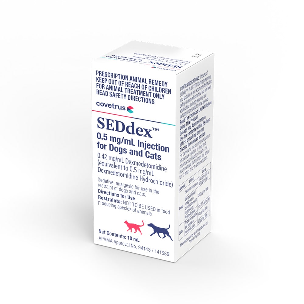 Covetrus SEDdex Dexmedetomidine HCl 0.5mg/mL Injection for Dogs and Cats, 10mL