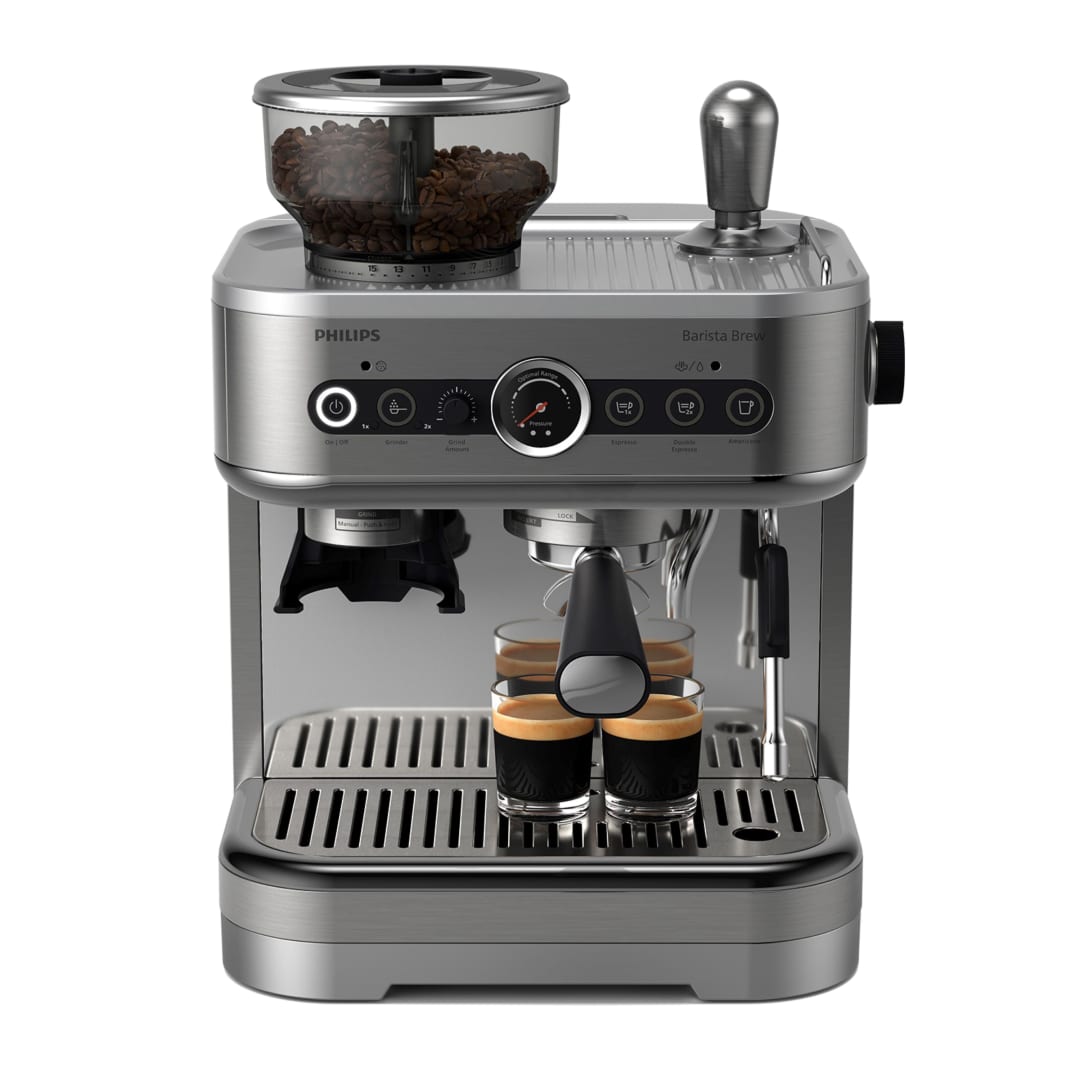 Philips Barista Brew Semi-Automatic Espresso Machine with Milk Frother, Cappuccino Metal