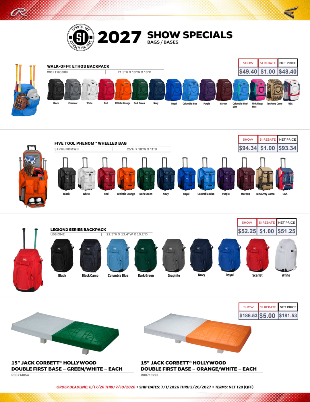 11. 2026 SI Show Specials - BAGS BASES