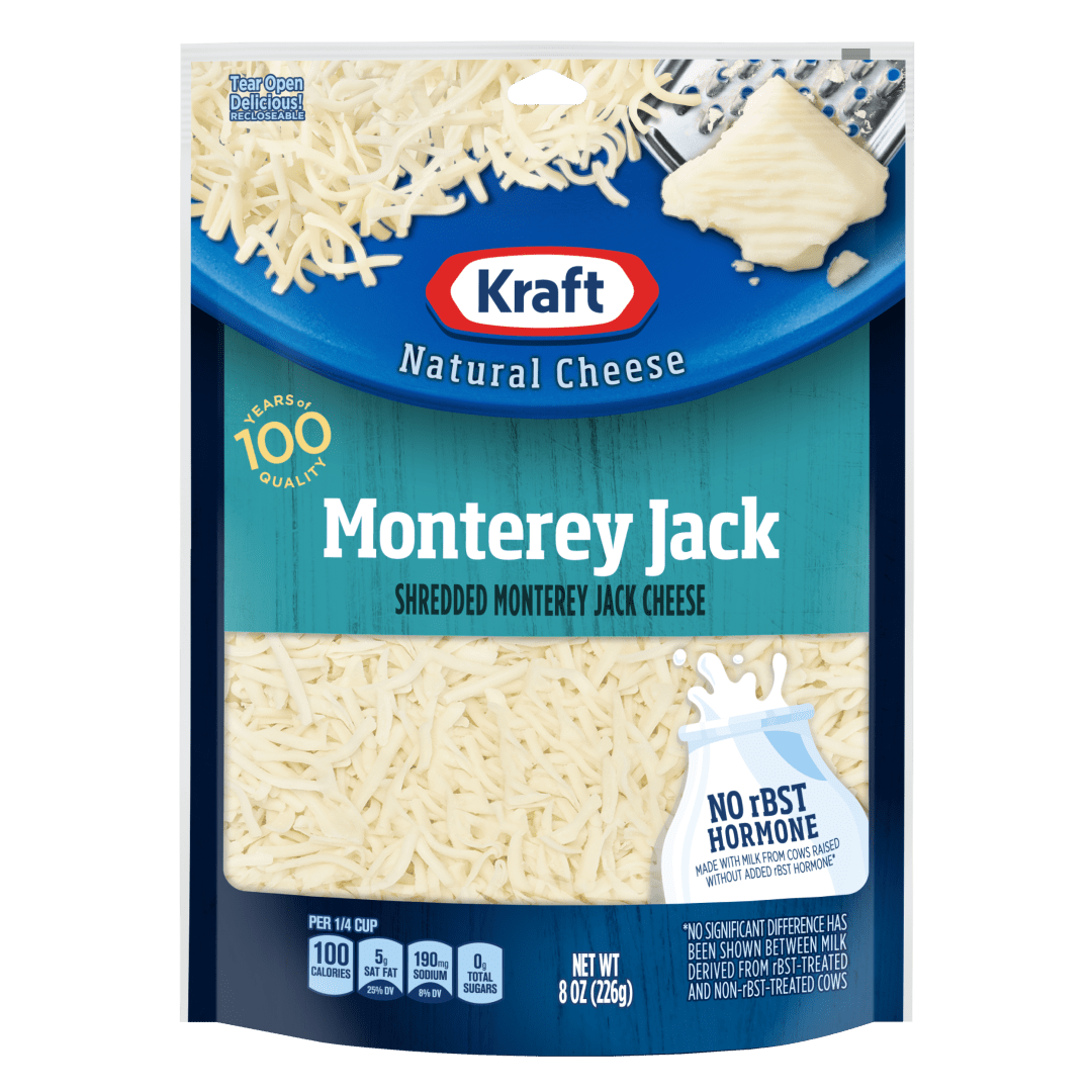 Kraft Monterey Jack Shredded Cheese, 8 oz Bag
