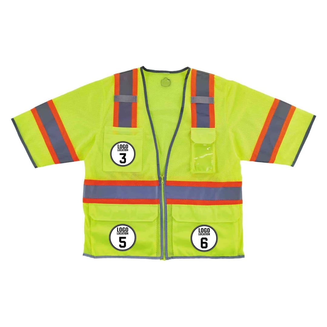 GloWear 8346Z Two-Tone Surveyor Vest - Type R, Class 3, Zipper