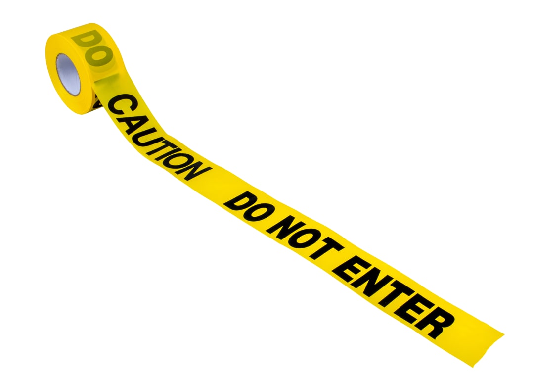 Barricade Tape-CAUTION DO NOT ENTER 1000'x3"x2Mil