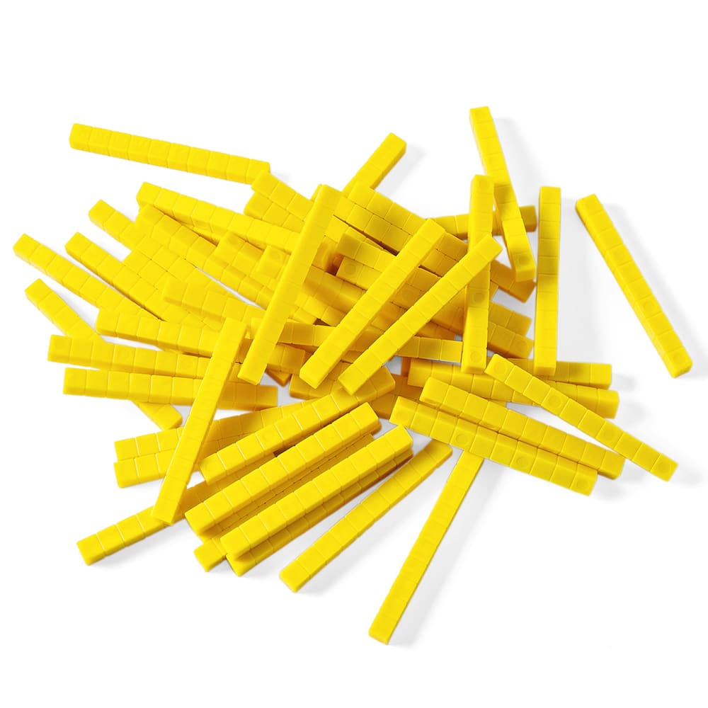 BASE TEN RODS, PLSTC YLW P/50