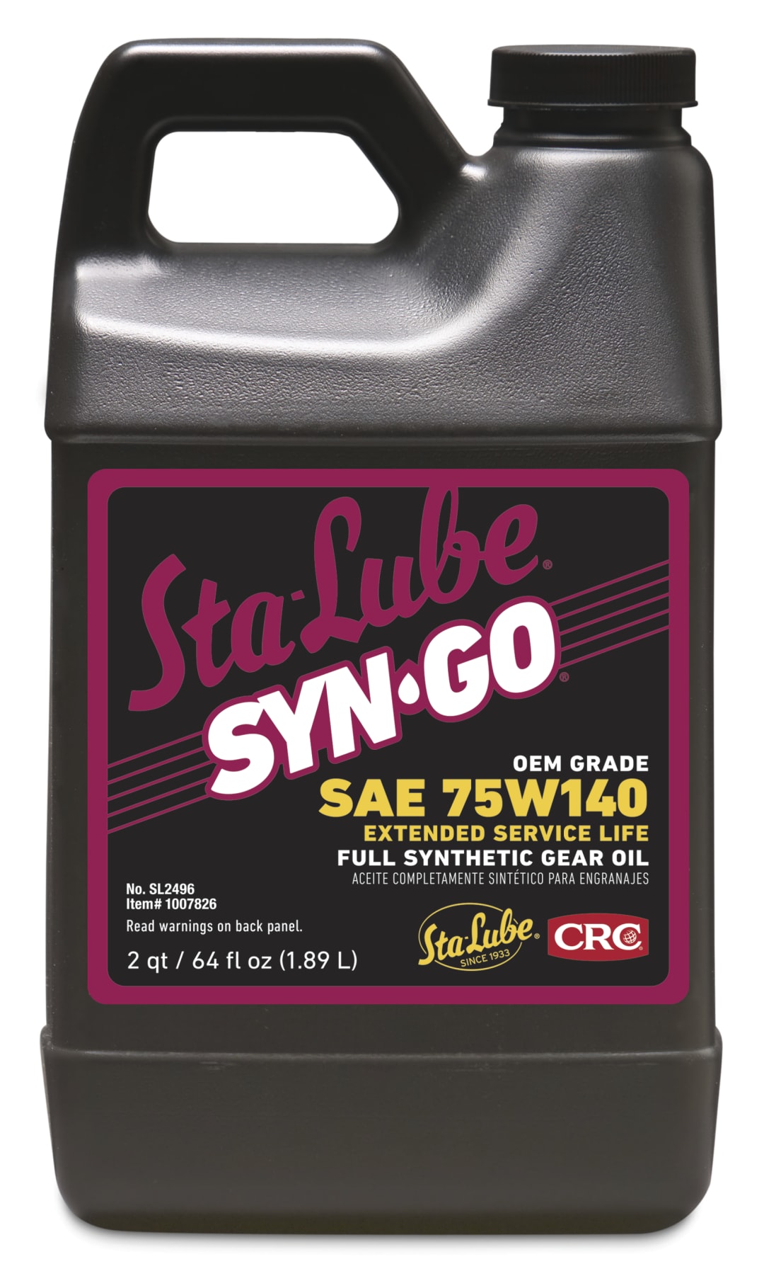Sta-Lube Syn-Go OEM Grade/Ext Interval Syn Gear75W140 1X64OZ