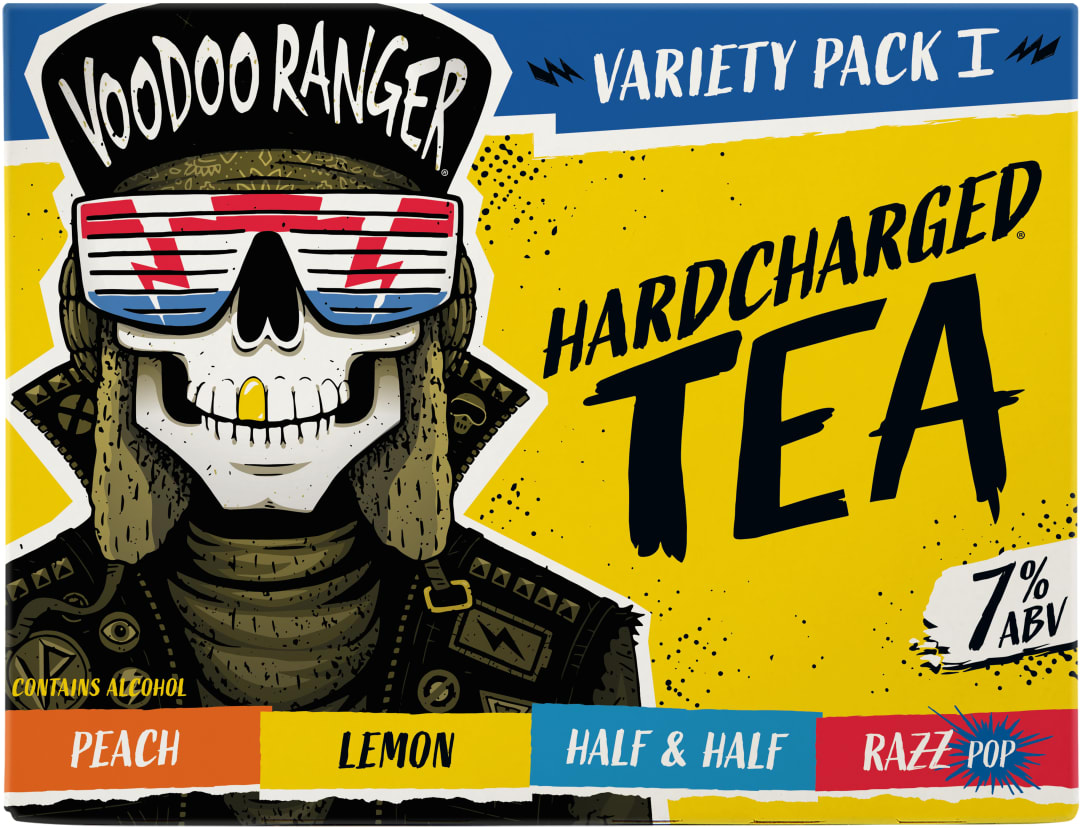 Voodoo Ranger Hardcharged Tea Variety Pack I, 12 Pack, 12 fl oz Cans