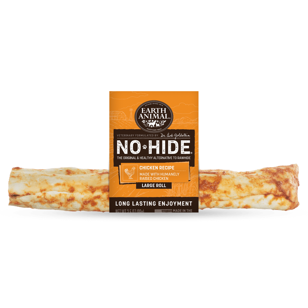 Earth Animal No-Hide Rolls Chicken Recipe Large Dog Chew, 1 Count