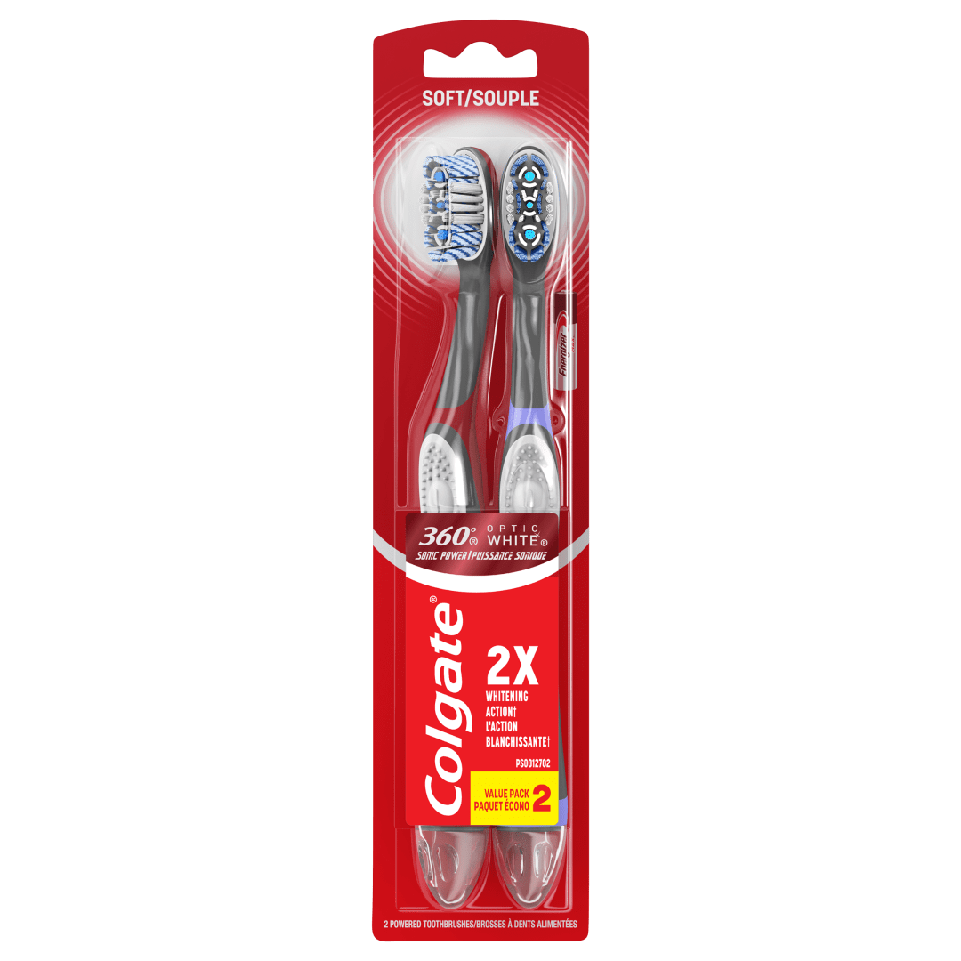 Colgate 360 Vibrate Whitening Battery-Operated Toothbrush Pack