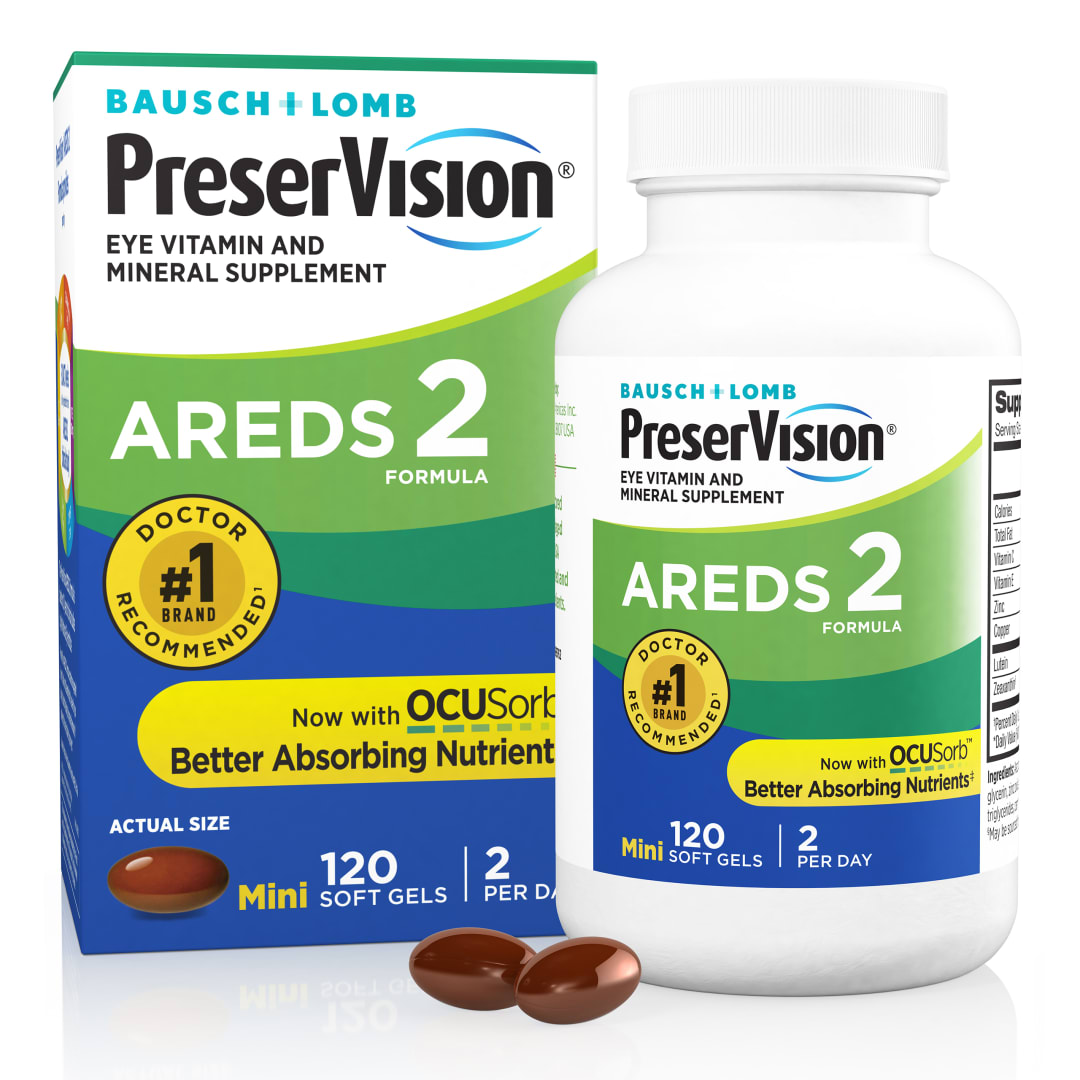 PreserVision AREDS 2 Formula Vitamin &amp; Mineral Supplement 120 ct Soft Gels (MiniGels)