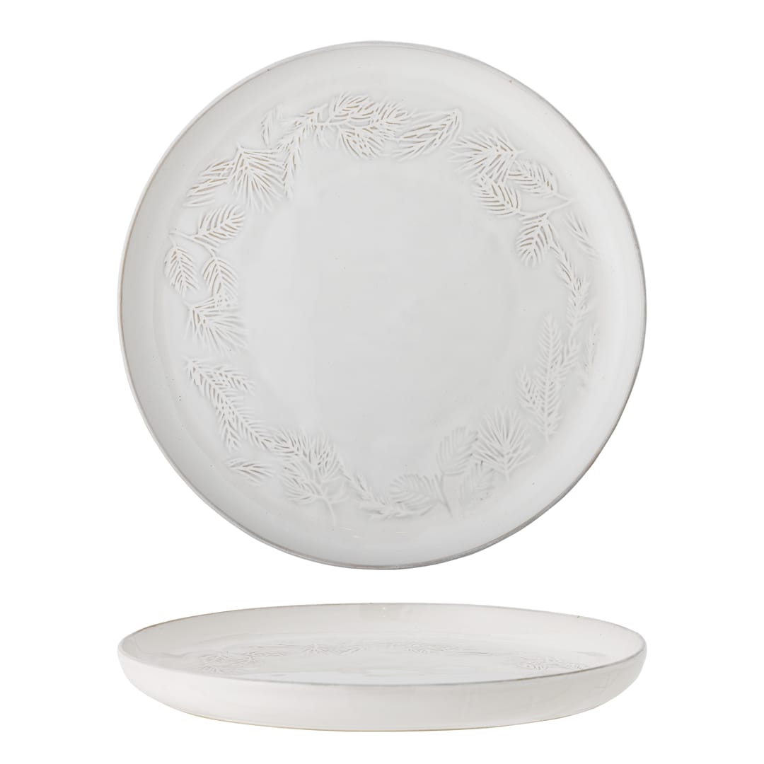 82061120 - Winter Serving Plate, Nature, Stoneware STOCK: 51