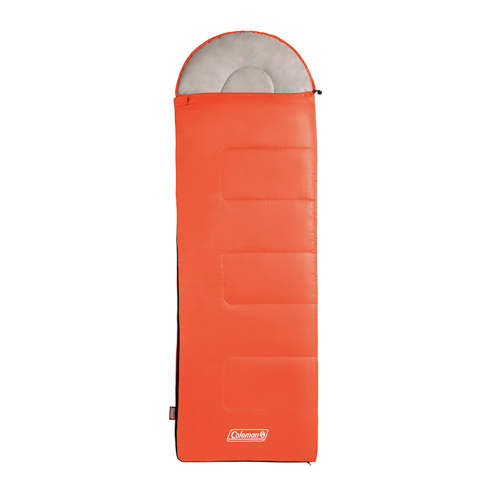 Coleman® Sleeping Bag Breeze™, Bolsa de Dormir Rectangular con Gorro, Temperatura 4°C–15°C, ZipPlow™ + ThermoLock™, Camping y Senderismo, Lavable a Máquina
