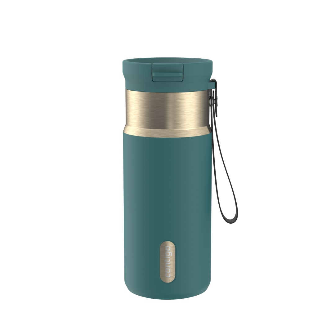 Contigo SnapSeal™ 16 oz Leakproof Stainless Steel Water Bottle with Carrying Strap