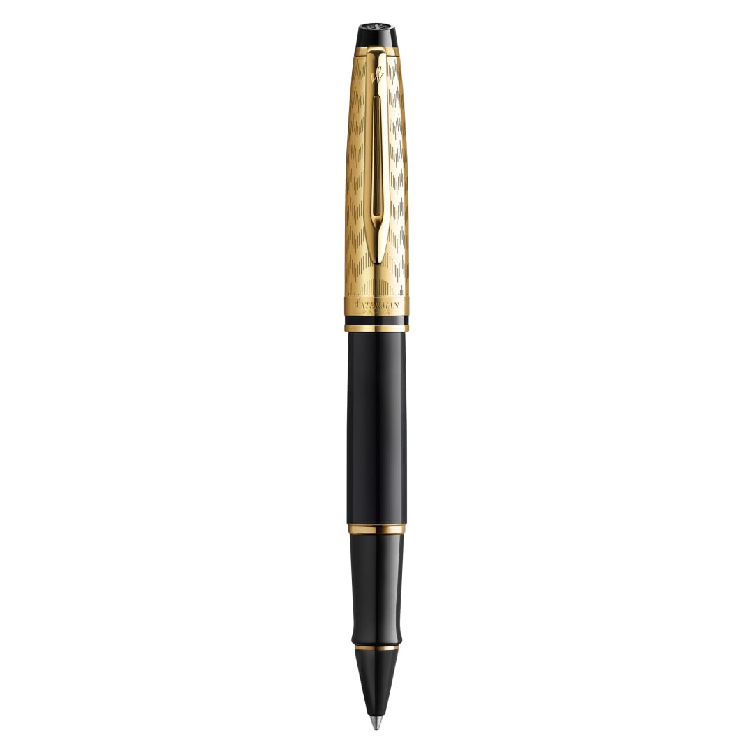 Waterman Expert Bolígrafo roller | Colección Opera | Negro y dorado | Estuche de regalo