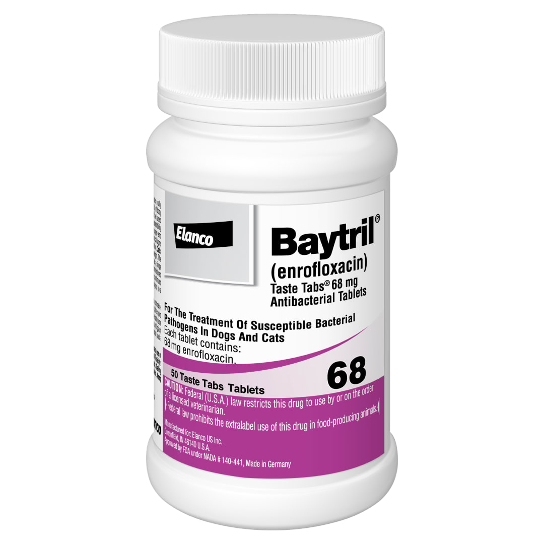 Baytril Taste Tab 50tab 68mg