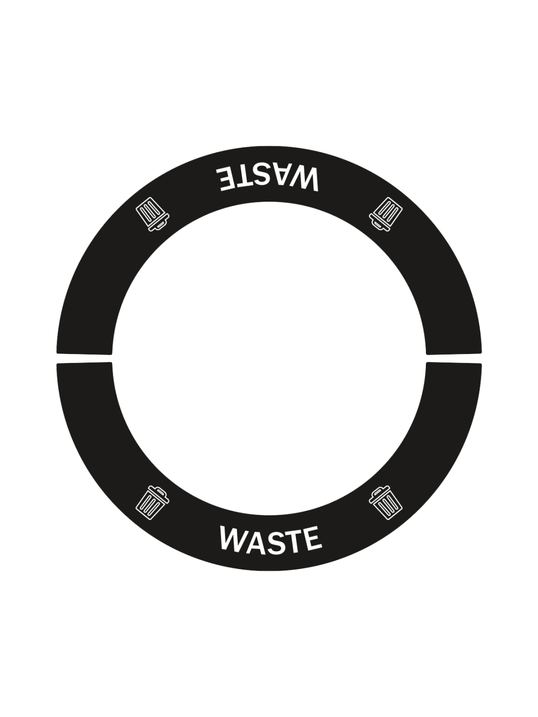  VISTABIN - Label - Waste - Black