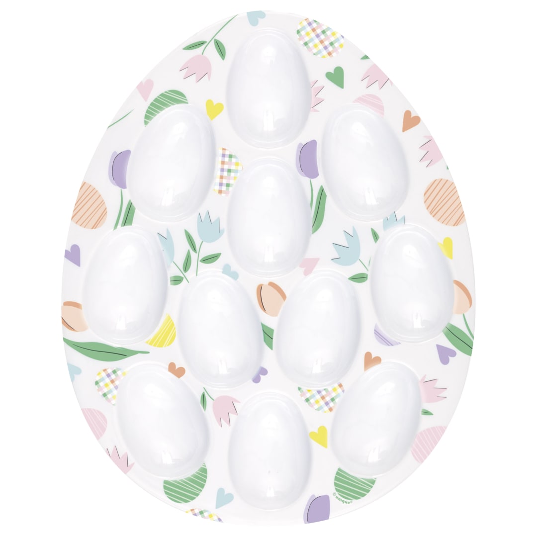 Pretty Easter Plastic Egg Holder Tray