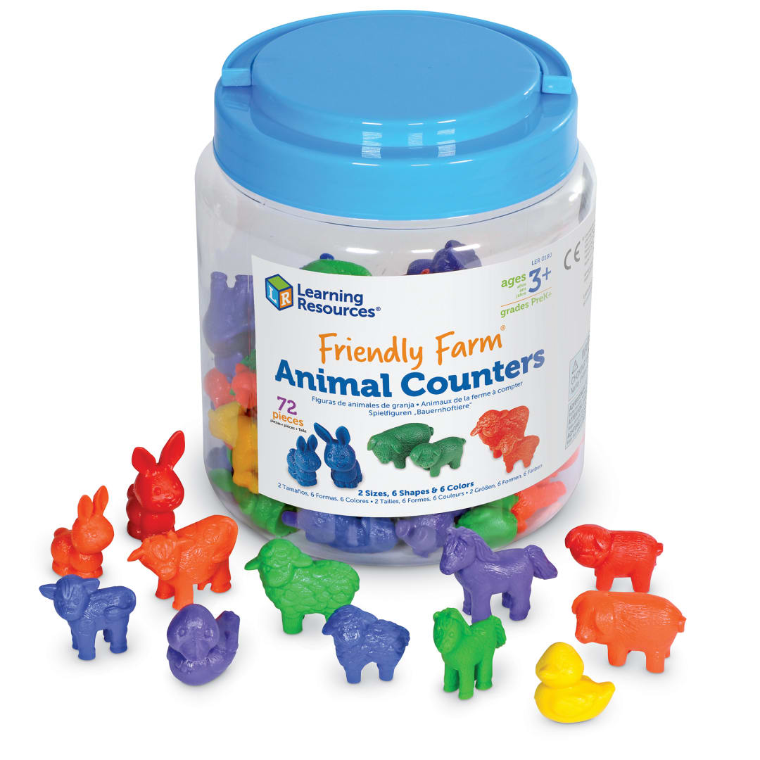 FRIENDLY FARM ANIMAL COUNTERS (72 PC)