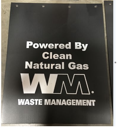 Globetech 24" x 30" Poly Mudflap - Waste Mangement Clean Energy