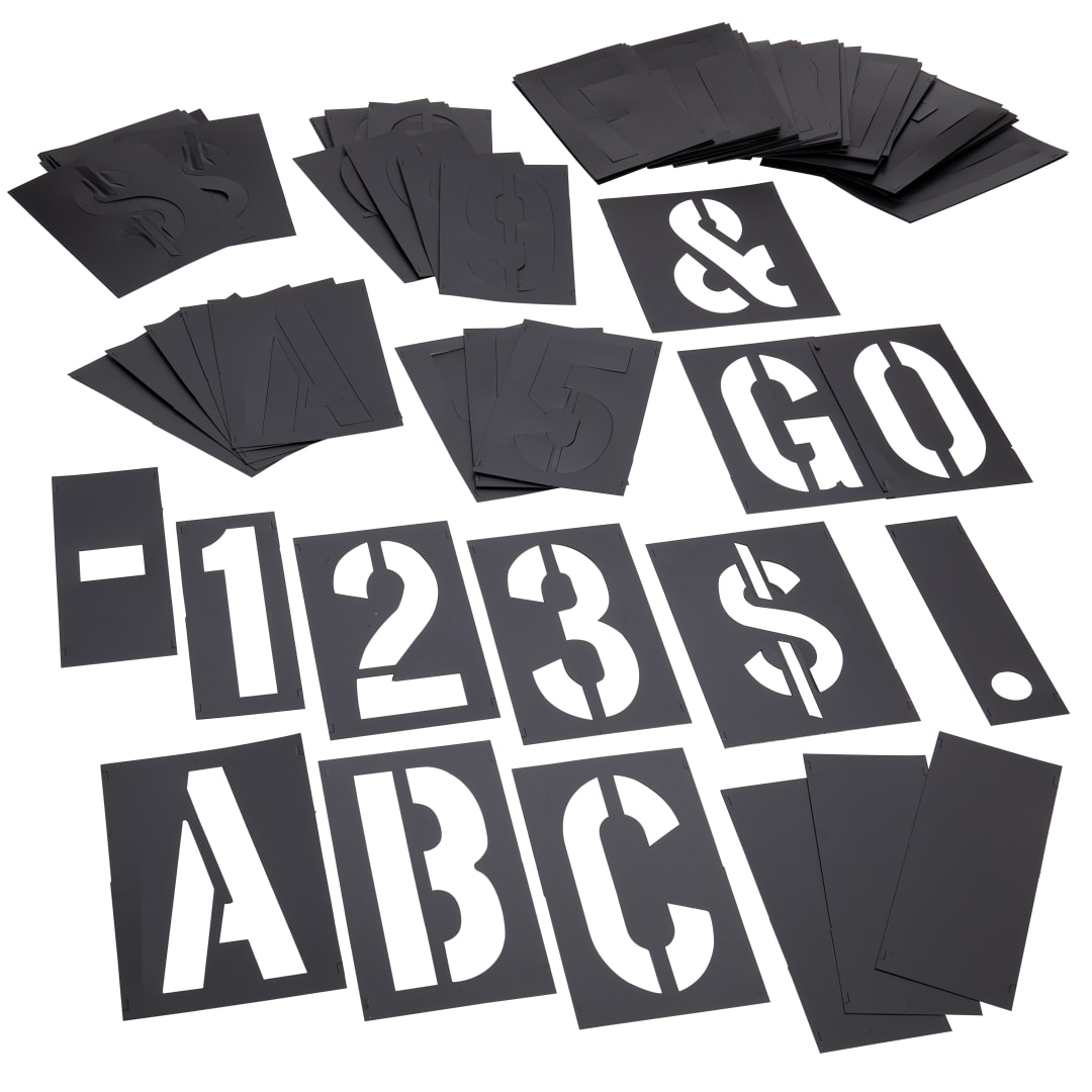 Stencil Set-Letter/Number 6" PVC 138 Pieces