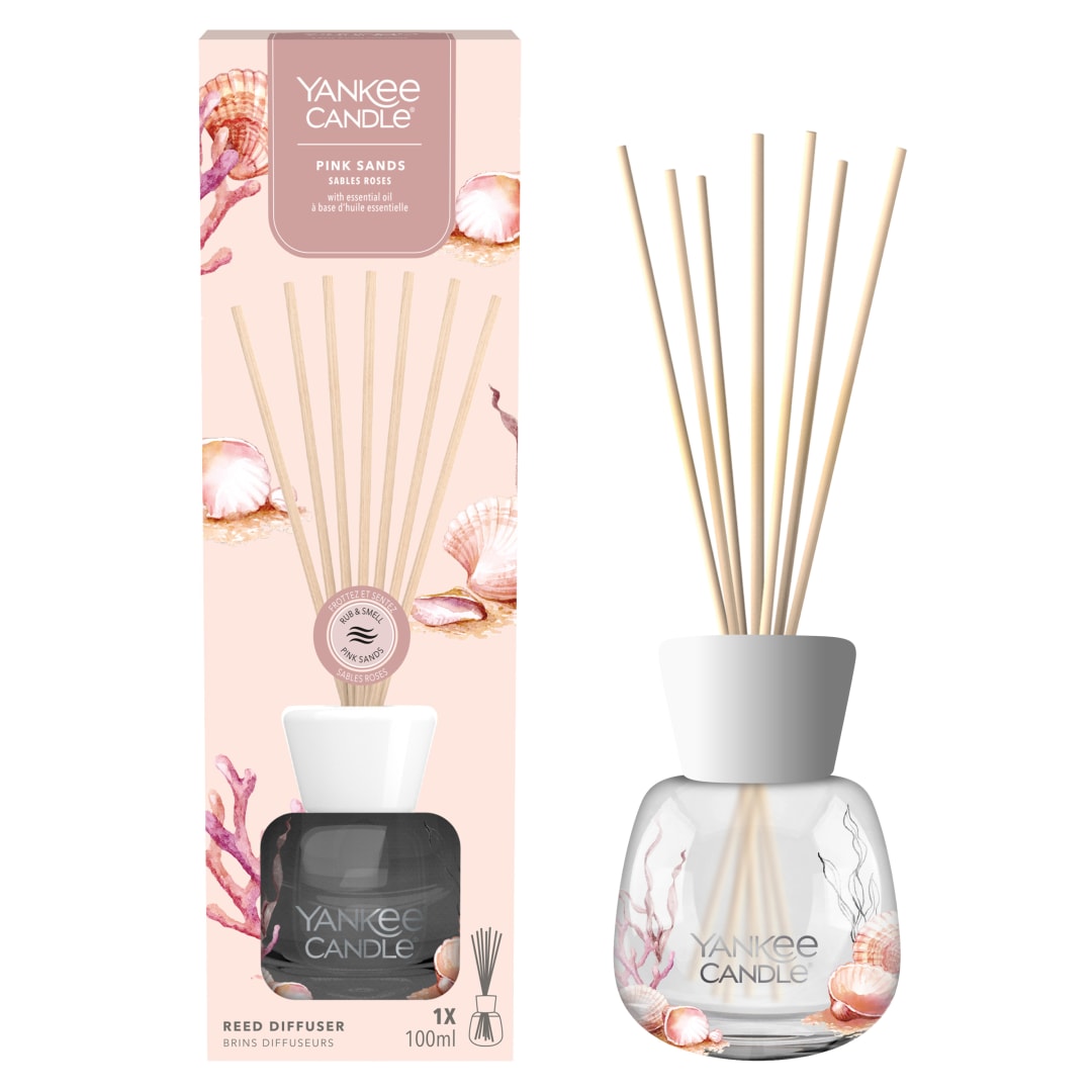 Yankee Candle® Signature Reed Diffuser | Pink Sands | 100ml | Up to 6 Weeks of Fragrance | Perfect Gifts for Women