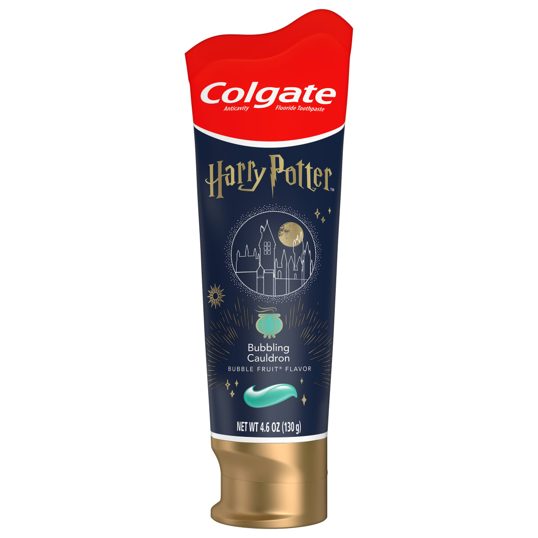 Colgate Harry Potter Kids Toothpaste with Fluoride, Bubblegum Bubbling Cauldron, 4.6 oz