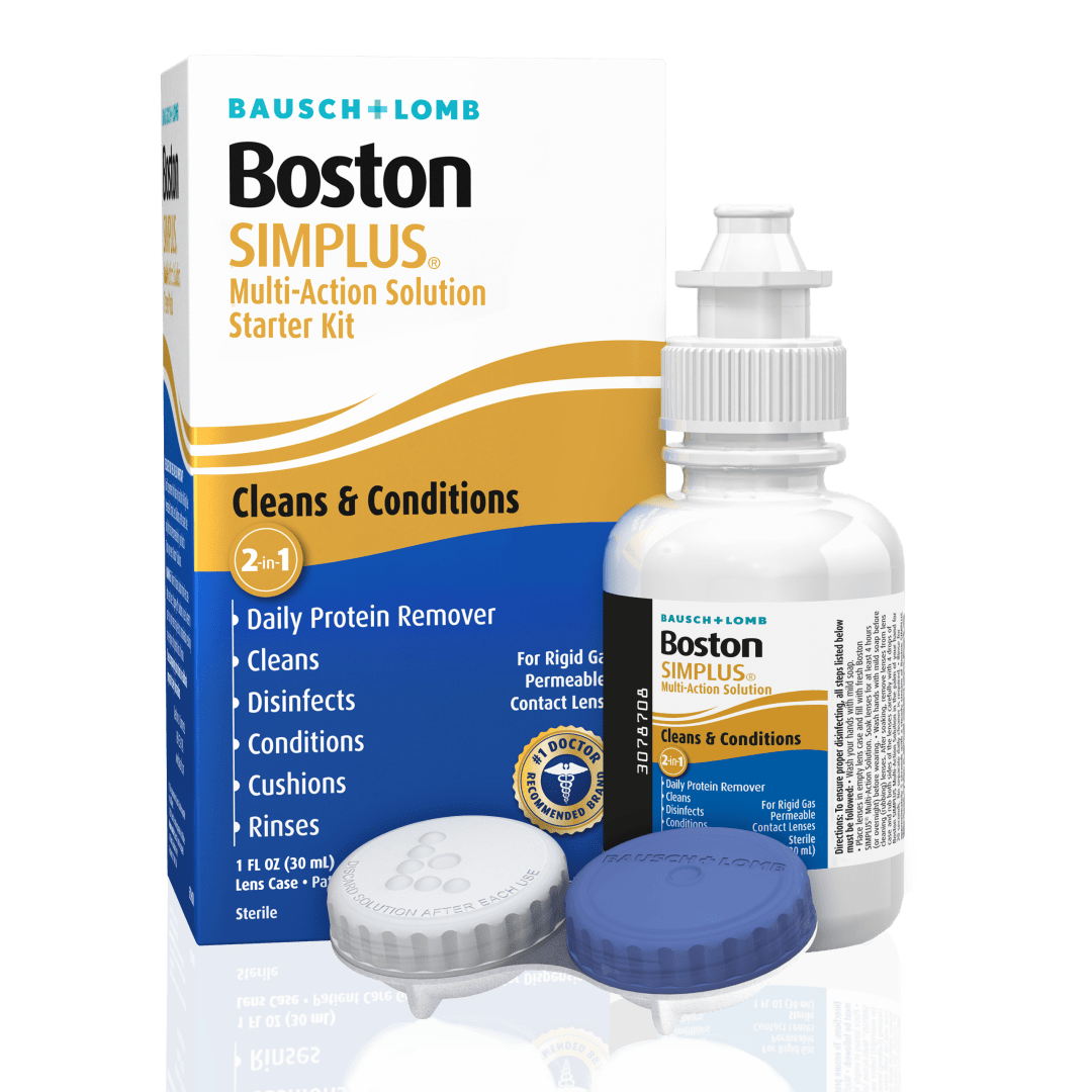 Boston SIMPLUS Multi-Action Solution Travel Kit and Lens Case 1 fl oz (30 mL)