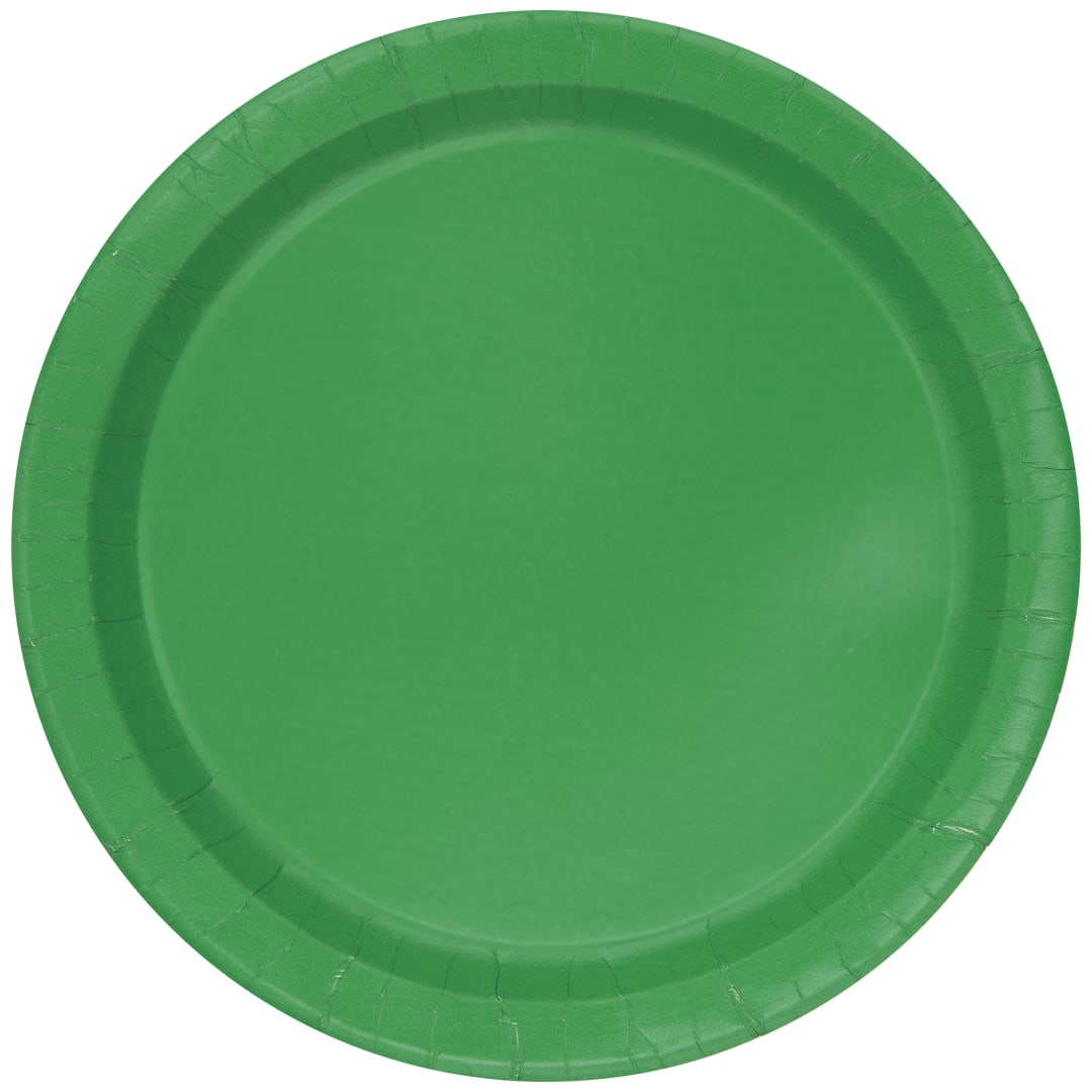 Emerald Green Solid Round 9" Dinner Plates, 20ct