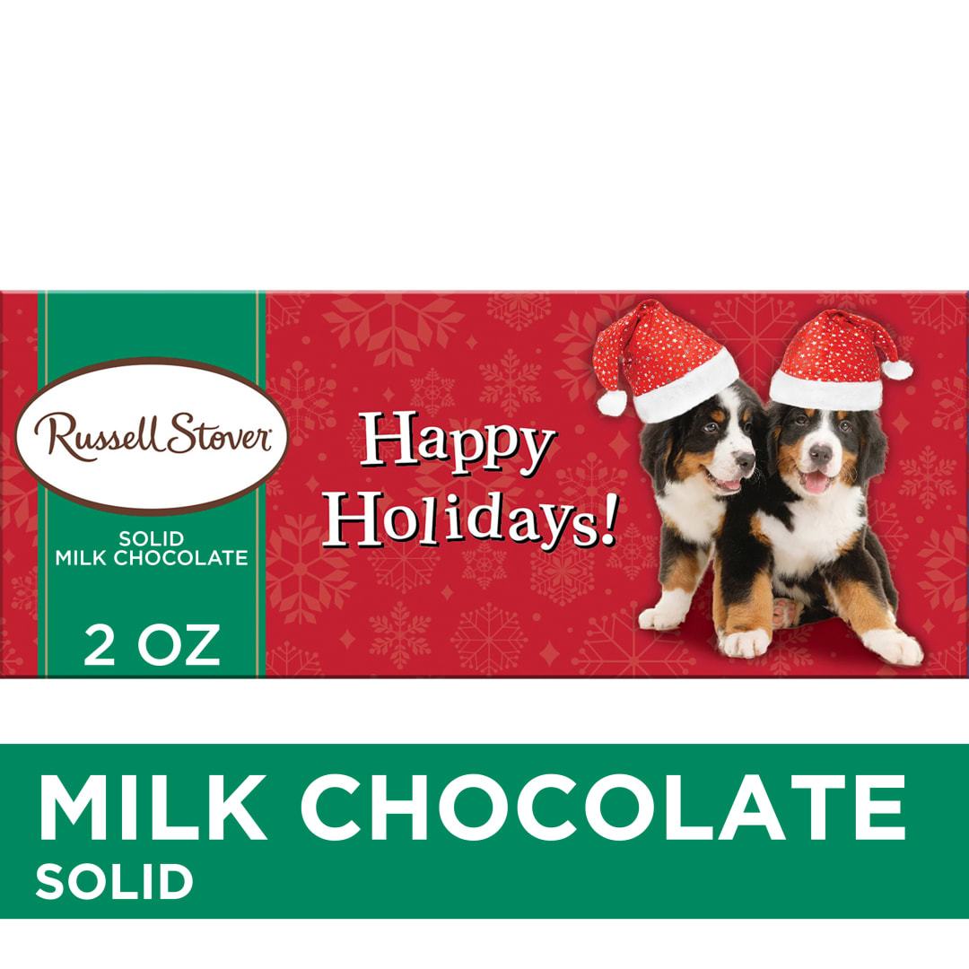 RUSSELL STOVER Christmas Pals Solid Milk Chocolate Candy Bar, 2 oz.