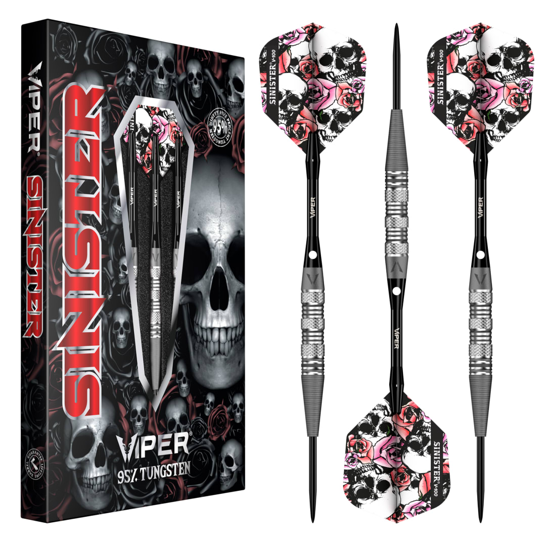 Viper Sinister Tungsten Steel Tip Dart Set - Triple Knurl - 22 Grams