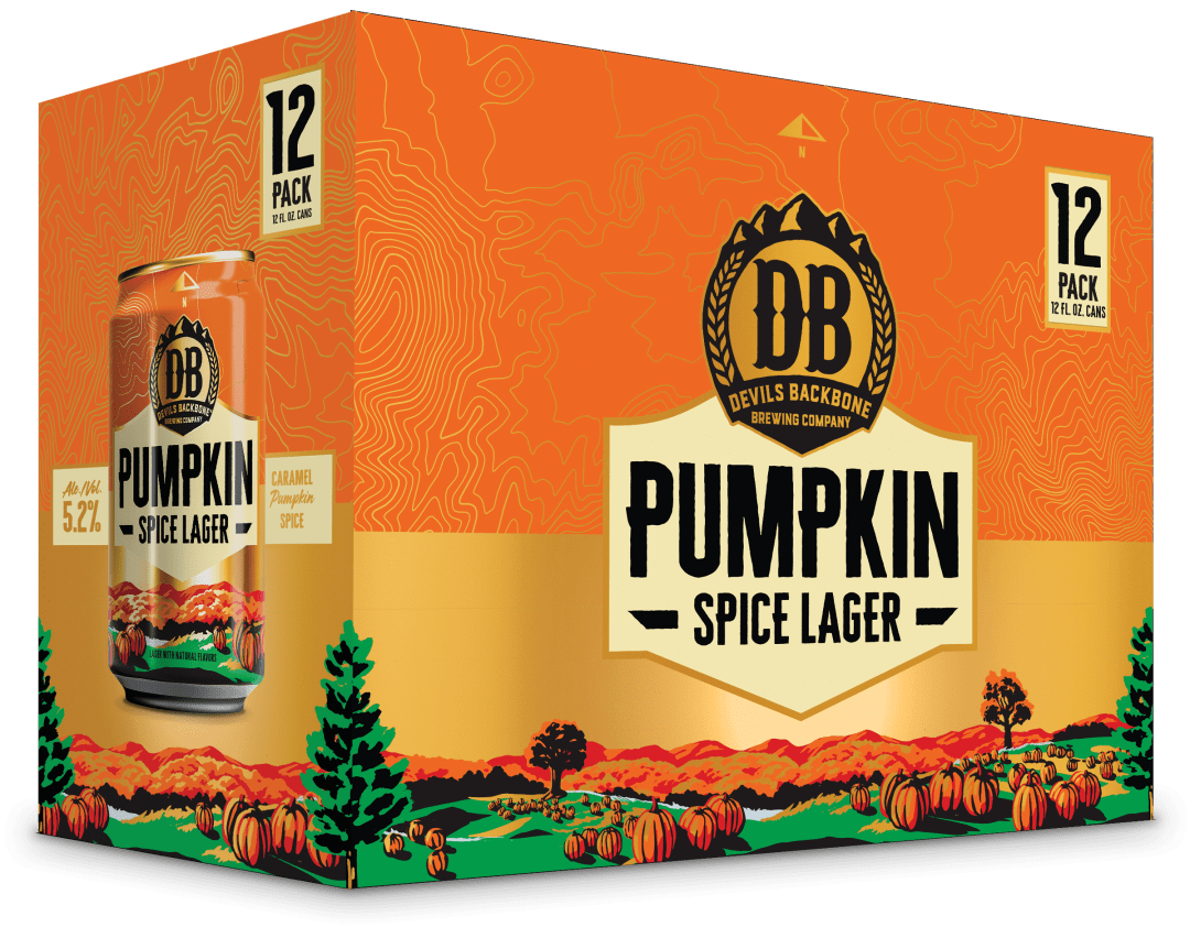 Devils Backbone Brewing Company Pumpkin Spice Lager, 12 Pack 12 fl oz Cans, 5.2% ABV