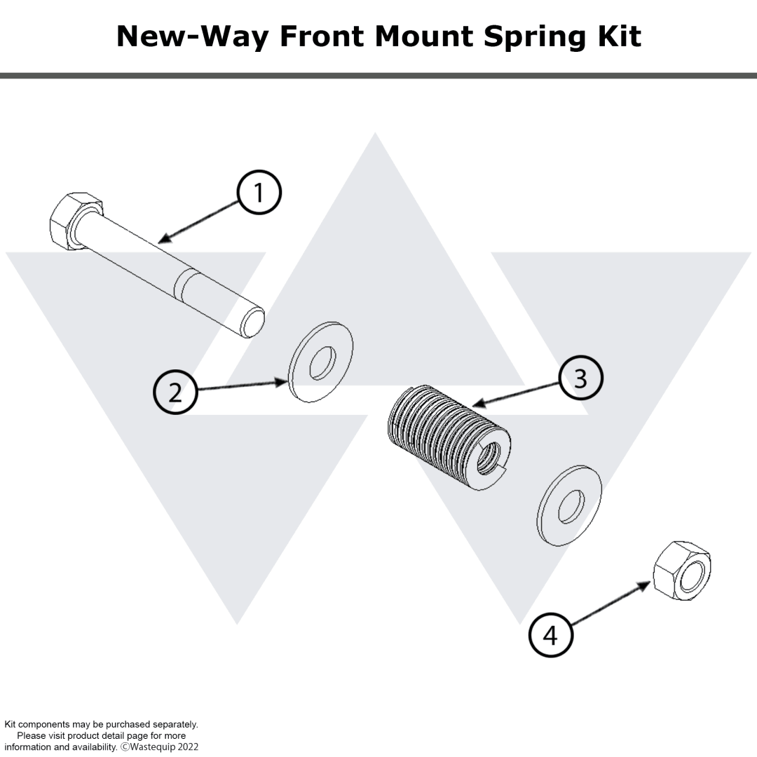 Wastebuilt® Replacement for New Way Assembly, Steel Spring, Front Mount, All