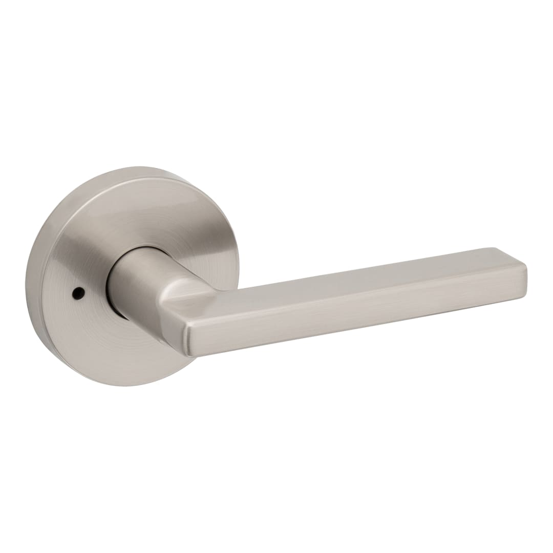 Halifax Privacy Lever (Round) in Satin Nickel
