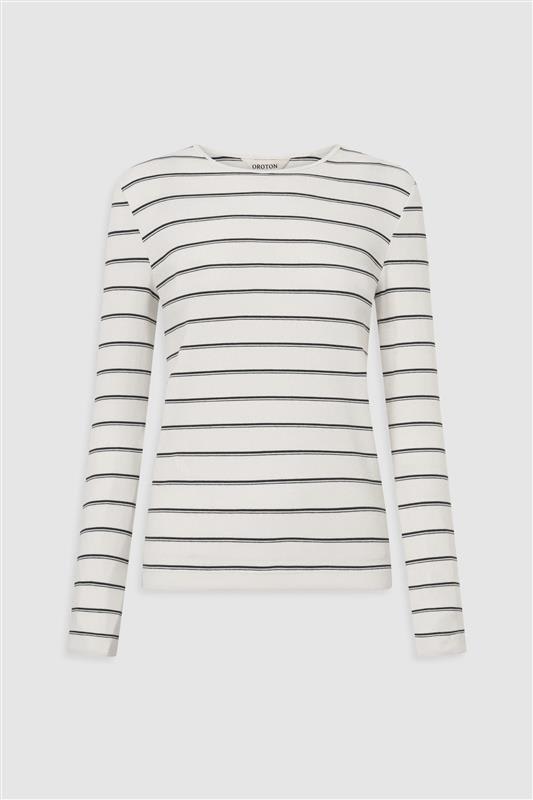 Eve Fine Rib Long Sleeve Stripe Tee