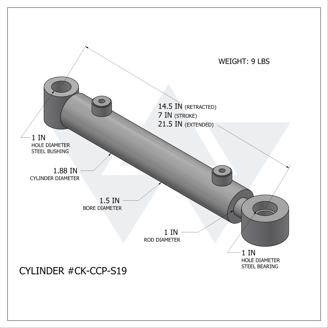 Wastebuilt® Replacement for Curotto-Can Grip/Grabber Cylinder CCP-S19 (1.5" X 1" X 7")