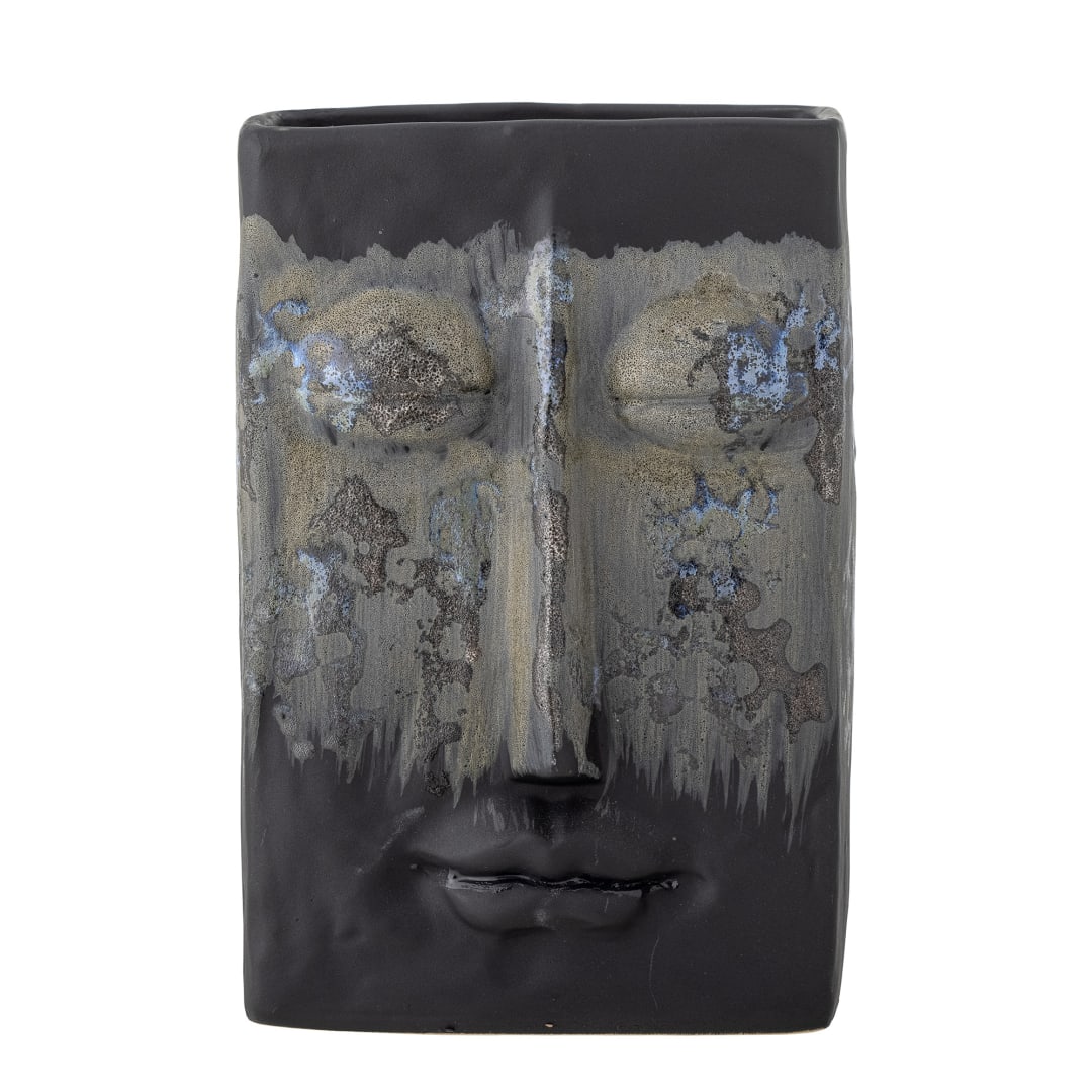 82056978 - Nasru Vase, Black, Stoneware STOCK: 300