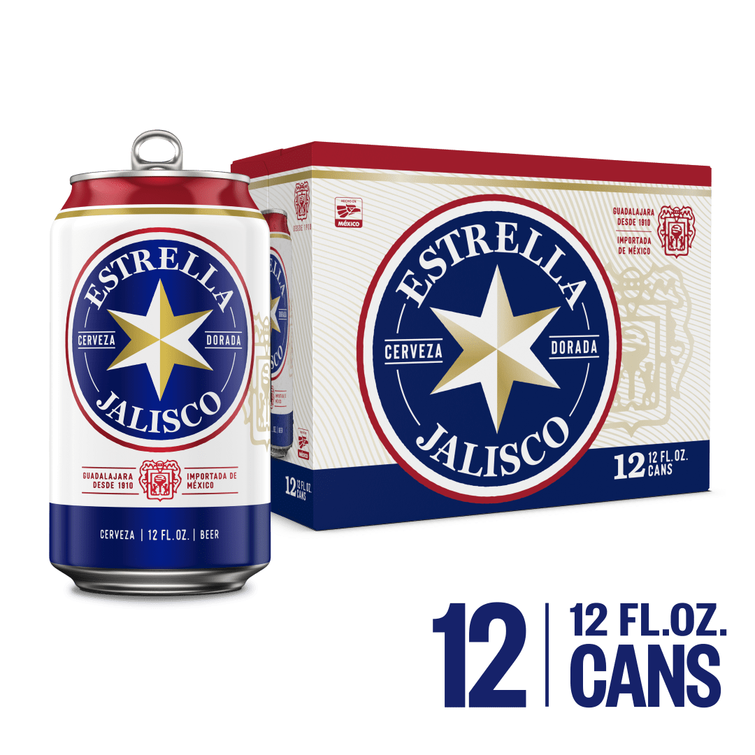 Estrella Jalisco Cerveza MNT 2026 PROMO 12x12 oz Can Pack CARRIER - IMPORT from Mexico