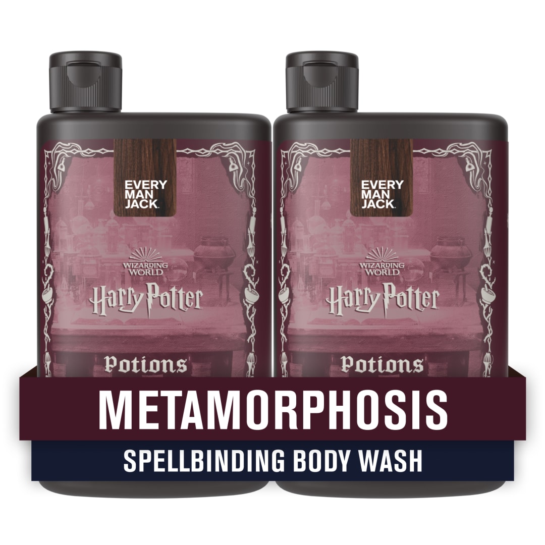Every Man Jack Harry Potter Collectors Body Wash - Hogwarts Inspired Scents & Clean Ingredients - Potions - Metamorphosis Scent -  13.5 oz (Pack of 2)