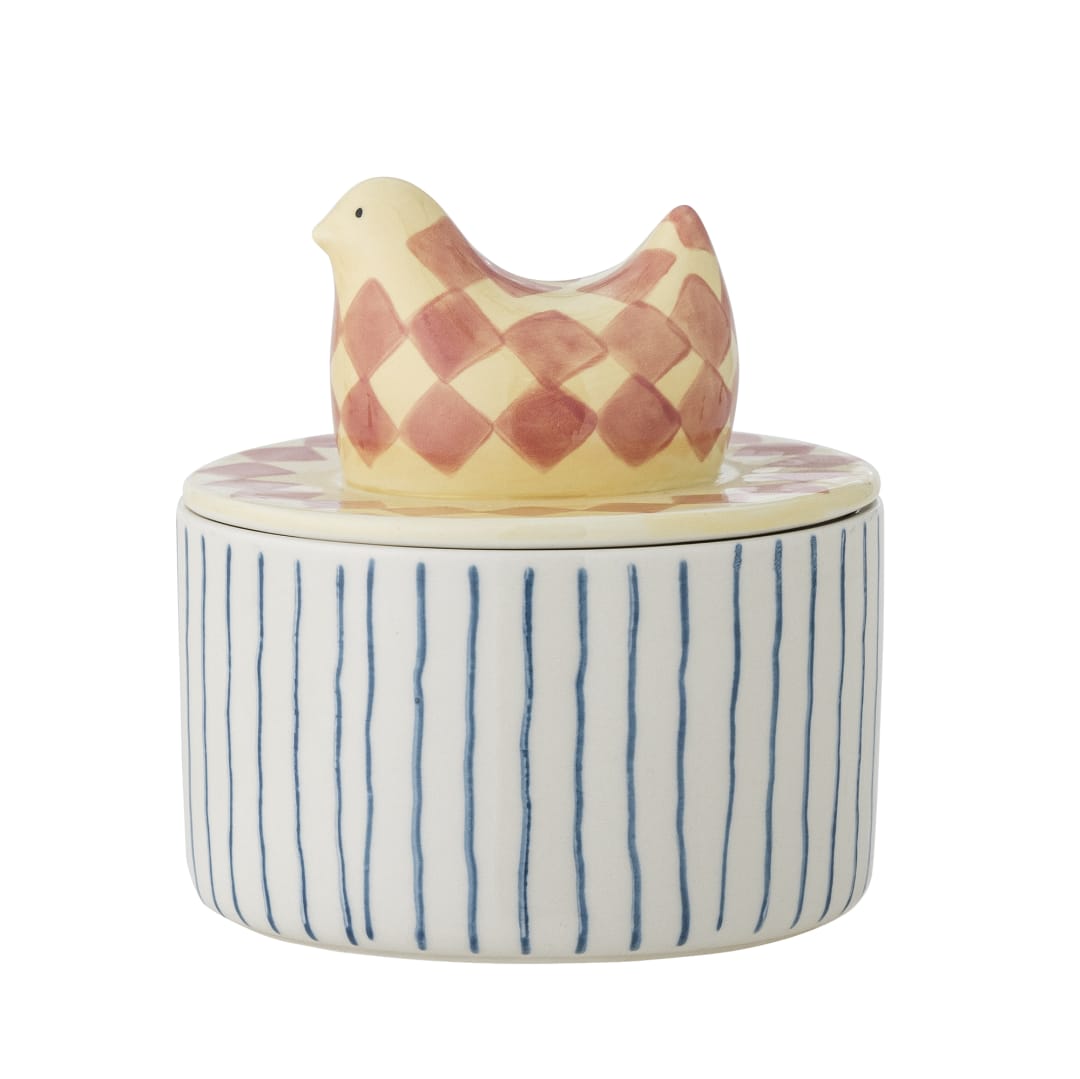 82062660 - Biona Jar w/Lid, Multi, Stoneware STOCK: 300