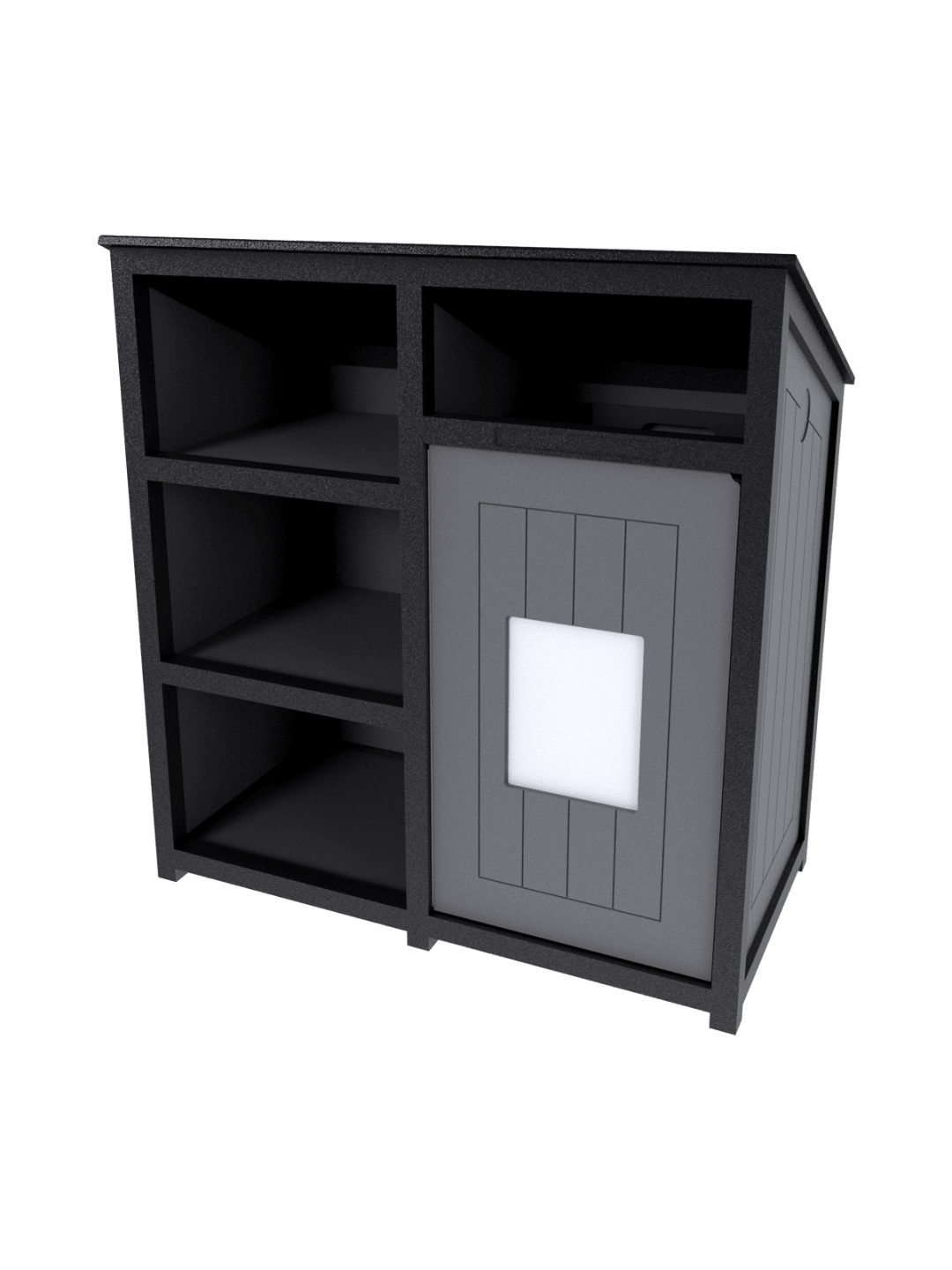  AURA - Single - Unit - Towel Valet - Full - Black-Grey