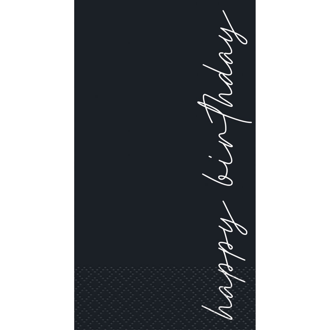 Script Birthday "Happy Birthday" Guest Towels, 16ct