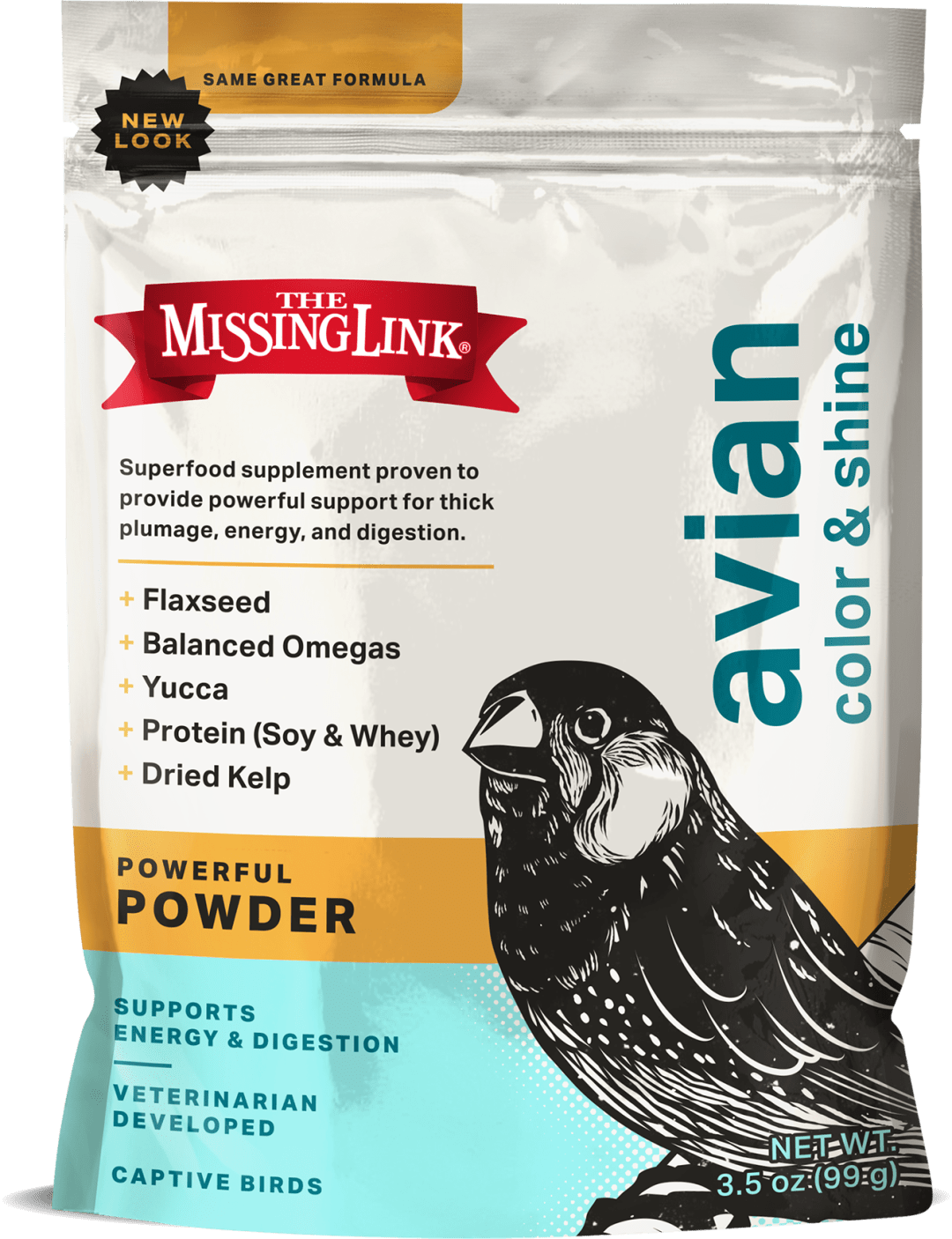 Superfood Powders Avian Color & Shine Supplement 3.5 oz Bag