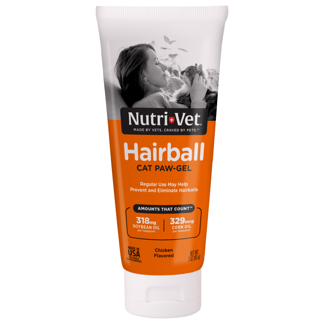 Nutri-Vet Cat Hairball Support Paw Gel - Hairball Remedy for Cats - Tasty Chicken Flavor - 3 oz
